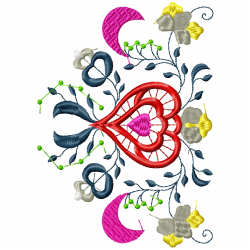 Flowers And Tree Embroidery Design 5